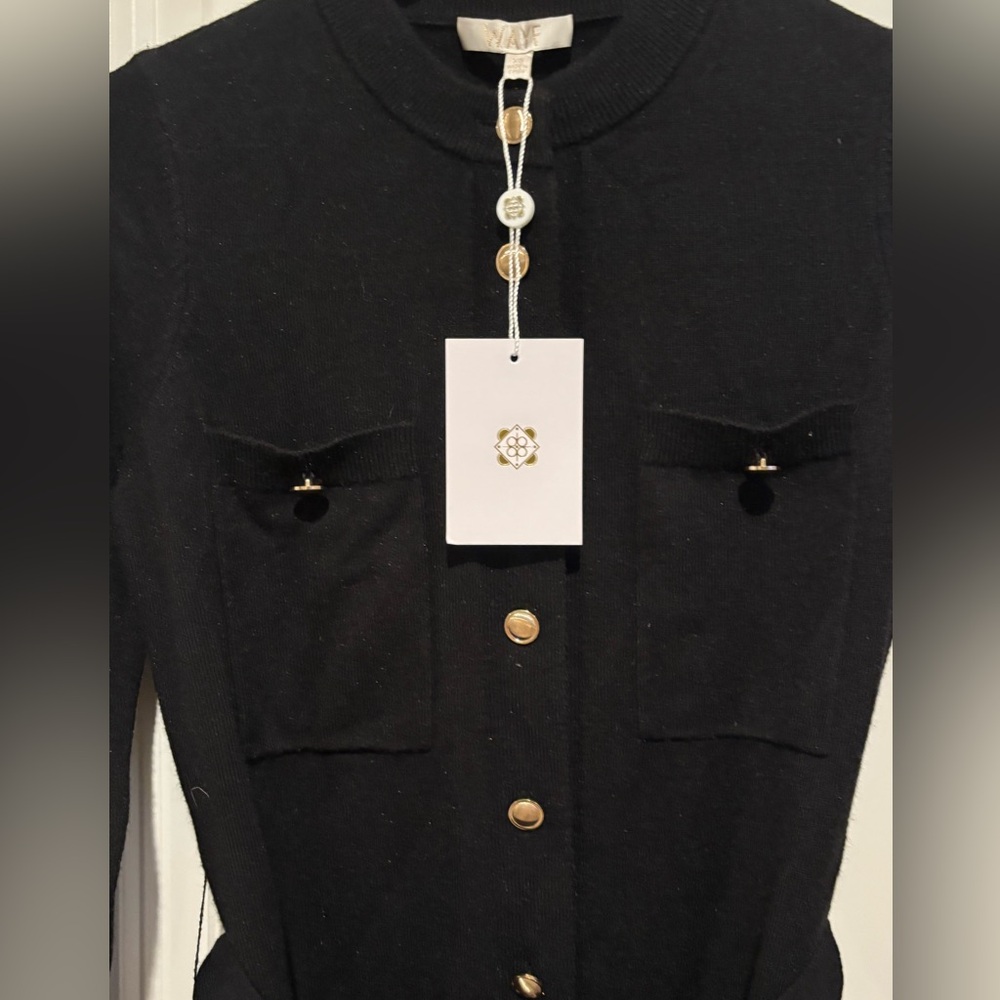 Becca Belted Long Sleeve Sweater Minidress by WAYF- XS - Picture 6 of 8